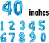 40 Inch Birthday Helium Foil Digital Balloons Glossy Blue Number 0-9 5...