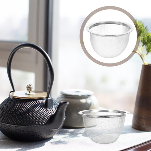 Luxshiny Mesh Tea Filter 8Pcs Teapot Tea Strainer Insert Stainless Steel Tea Filter Metal Mesh Infuser Loose Tea Leaves Strainer Replacement for T...