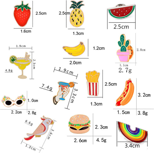 EuTengHao 25 Pieces Cute Enamel Lapel Pin Set Cartoon Brooch Pin Badges Brooch Pins for Clothing Bags Jackets Accessories Supplies DIY Crafts...