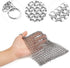 Cast Iron Cleaner 8"x6" 316L Stainless Steel Chainmail Scrubber for Griddle Skillet Dutch Oven Wok Stainless Steel Pot Cast Iron Pan...