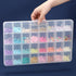 32 Grids Large Plastic Organizer Box with Dividers, Bead Storage Compartment Organizer Box for Jewelry Nail Accessories/Screw/Small Parts, Clear C...