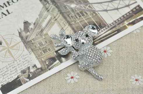 Full Rhinestone Cute Koalas Animal Brooches Animal Corsage All-Match Summer Dress Jewelry Pins...