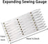 Aluminum Expanding Sewing Gauge Button Guide Equal Space Expandable Sewing Tools Device for Buttons Pleats Crafts...