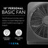 O2COOL Treva 10-Inch Portable Desktop Air Circulation Battery Fan, 2 Speed, Compact Folding & Tilt Design, with AC Adapter (Graphite)...