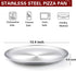 TeamFar Pizza Pan, 13.4 inch Stainless Steel Large Pizza Pan Tray Round Oven Baking Bakeware, Healthy & Heavy Duty, Oven & Dishwasher Safe...