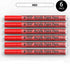 Red Marker Paint Pens - 6 Pack Acrylic Red Permanent Marker, 0.7mm Extra Fine Tip Paint Pen for Art projects, Drawing, Rock Painting, Stone, Ceram...