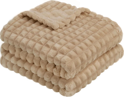HOMRITAR Baby Blanket for Boys 3D Square Grid Design Super Soft Fuzzy Cozy Warm Toddler Blanket Plush Fluffy Receiving Blankets for Newborn Infant...