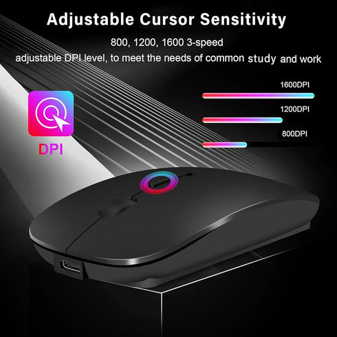 Bluetooth Wireless USB C Mouse Rechargeable for MacBook Pro iMac Mac Air, Wireless Type C Mouse for Apple/Surface Pro/iPad Pro/Mac Pro/Desktop/Off...