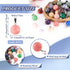 FASHEWELRY 50Pcs Chakra Round Stone Pendants Mixed Healing Crystal Quartz Gemstone Charms for Necklace Jewelry Making Hole: 2x7mm...