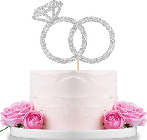 Diamond Ring Cake Topper - Engagement - Wedding - Bridal Shower - Valentine Party Decoration...