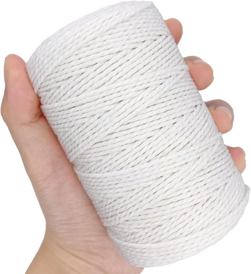 Butchers Twine String,500 Feet Natural Cotton Twine String Cooking Kitchen Twine for Crafts Roasting Gift Wrapping DIY Decoration Gardening Packin...