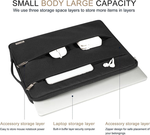 Voova 14 15 Inch Laptop Sleeve Case, Waterproof Computer Bag Cover Compatible with MacBook Pro 14 M3/M2/M1, MacBook Air 15 M2 / MacBook Pro 15,15 ...
