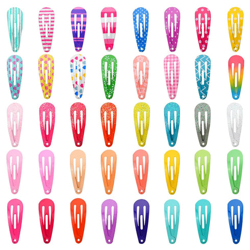 Toddler Hair Clips, Funtopia 80 Pcs (1.2 Inch, 3cm) Cute Mini Snap Hair Clips for Baby Girls Kids, Colorful Small Snap Barrettes Metal Barrette fo...