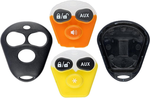 KeylessOption Keyless Entry Remote Control Starter Car Key Fob Case Shell Outer Cover 2 Button Pads for Viper Aftermarket Alarm...