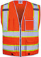 SKSAFETY 10 Pockets Safety Vest, Class 2 High Visibility Security with Zipper, Hi Vis Vest with Reflective Strips, ANSI/ISEA Standard, Constructio...
