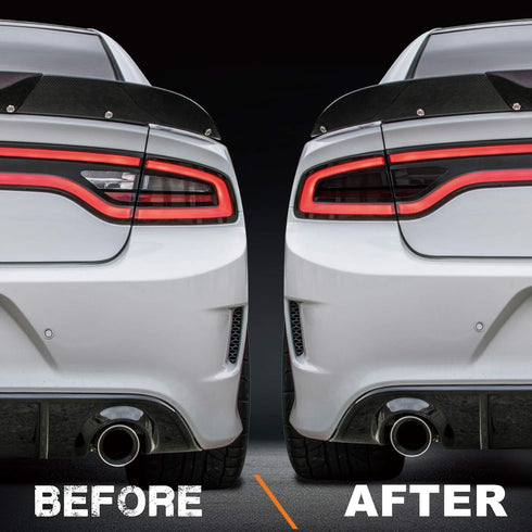 NDRUSH Blackout Taillight Vinyl Tint Film, Precut Overlays, Tail Light Wrap Cover Compatible with Dodge Charger 2015 2016 2017 2018 2019 2020 2021...