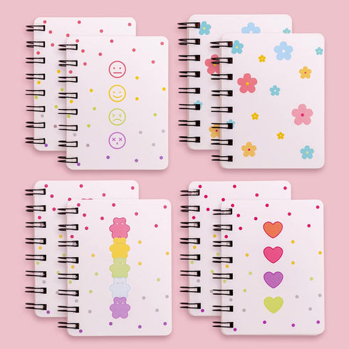 Small Spiral Notepad Cute Notebook, 8 Pack Kawaii Journals for Study and Notes Blank Page Fun Mini Scratch Pads, Back to School Supplies for Gifts...