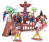 FUN LITTLE TOYS 61 PCs Wild West Cowboys and Indians Plastic Figures Toys, Toy Soldiers for Kids, Wild West Figure Playset with Horse, Tent, Army ...