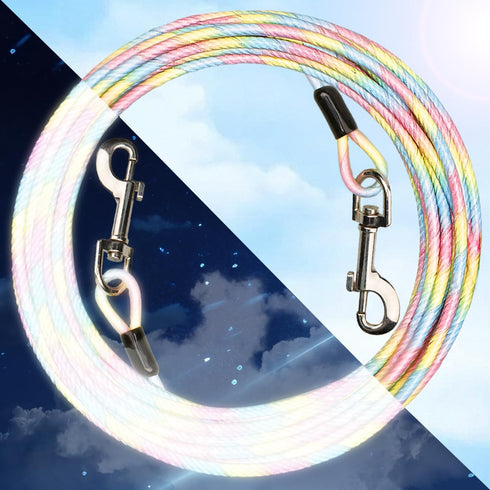 15ft Tie Out Cable for Dogs Up to 350LBS Dog Leads for Yard- and Camping No Tangle Rust Proof Training Dog Cable Can Use to Dog Chain for Yard Dog...