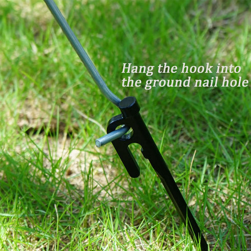 3 Pcs Outdoor Tent Peg Puller Extractor with Plastic Handles, Portable Tool for Camping and Other Outdoor Activities...