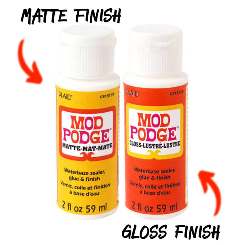 Krafty Kit Mod Podge Bundle: 2oz Gloss and 2oz Matte Water-Based Glue, Sealer & Finish...