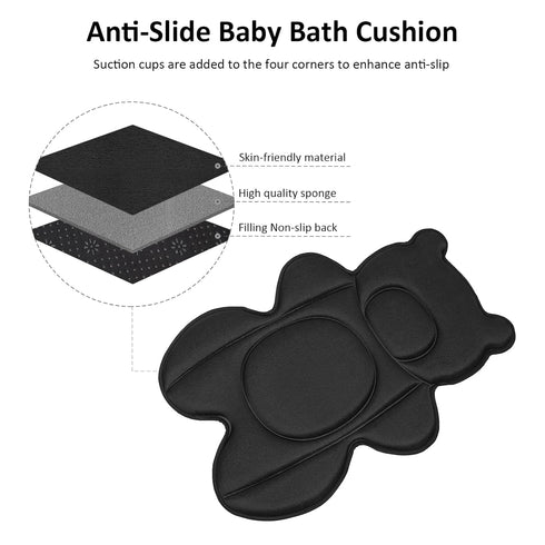 Infant Baby Bath Cushion,Fits Inside Most Baby Bathtubs, Breathable Soft Baby Bath Support Seat,Baby Bath Pad Bath Pillow for Bathtub,Newborn Bath...