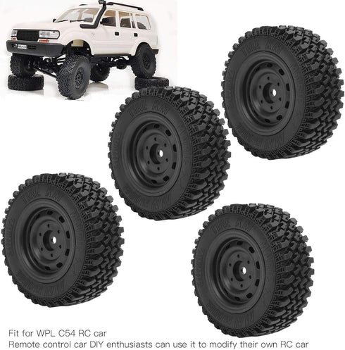 4PCS Plastic Rubber Tire Wheel Tyre Spare Parts Fit for C54 RC Model Cars...