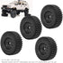 4PCS Plastic Rubber Tire Wheel Tyre Spare Parts Fit for C54 RC Model Cars...