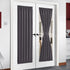 NICETOWN Grey French Door Curtains - Thermal Insulated Blackout Patio Door/Glass Door Window Curtain Panel for Privacy (One Piece, W54 x L72-Inch,...