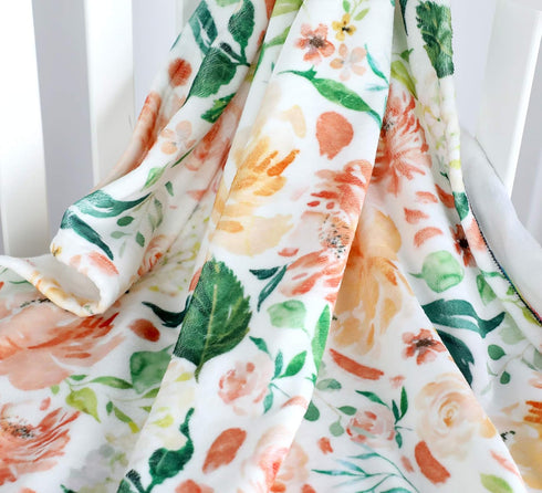 Sahaler Succulents Cactus Plush Fleece Throw & Receiving Baby Blankets for Boys and Girls,Fleece Plush Blanket for Nursery Crib, Stroller, Toddler...