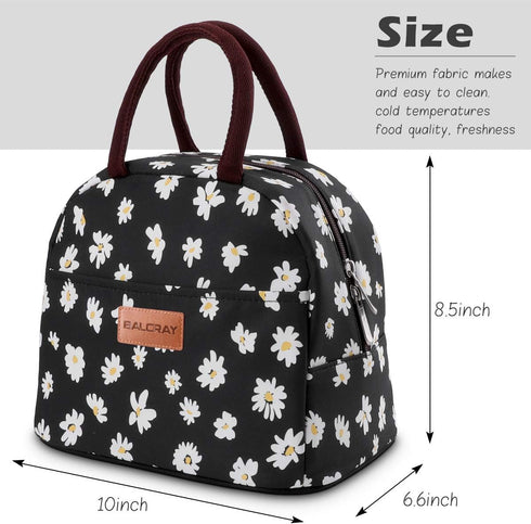 BALORAY Lunch Bag for Women Men Insulated Lunch Box for Adult Reusable Lunch Tote Bag for Work, Picnic or Travel (Daisy)...