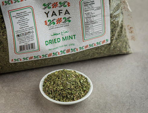 YAFA Dried mint for cooking - Dried Herbs - Dried mint leaves - Organic Spearmint Herbs loose leaf - Taste of Palestine - Loose Leaf mint dry mint...