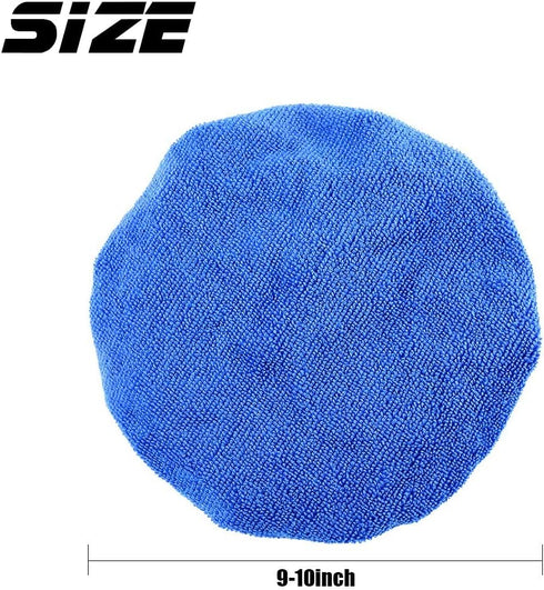 Glarks 5Pcs 9-10 Inch Car Polisher Pad Bonnet Soft Microfiber Polishing Bonnet Buffing Pad Cover for 9" and 10" Car Polisher...