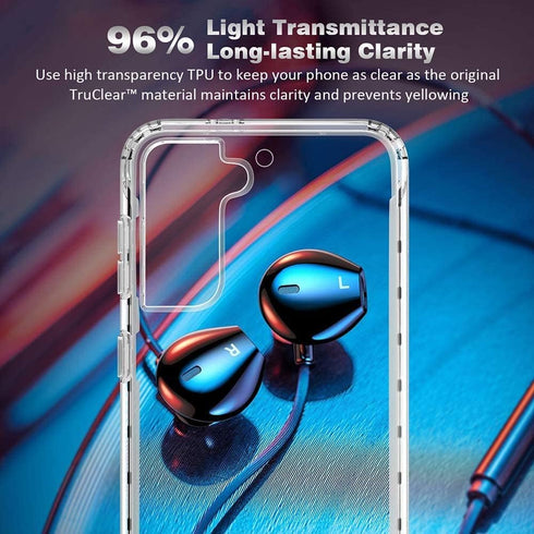 KIOMY Clear Case for Samsung Galaxy S21, 360 Full Body Protection Heavy Duty Shockproof Dual Layers Design, Raised Hard PC Front Cover with Build ...