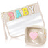 Hillban 2 Pcs Gifts Chenille Letter Bags Preppy Patch Makeup Bag Flat Clear Pouch PVC Organizer Purse Waterproof Travel Cosmetic Bag Portable Toil...