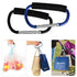 4 Pack Large Carabiner 5.5" D Style Click and Carry Bag Carrier Stroller Hooks(Black and Blue)...