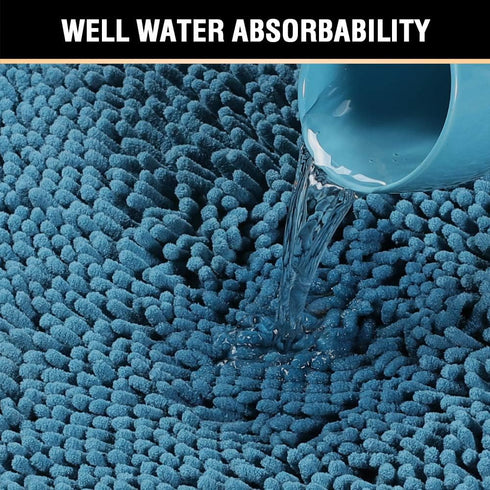 H.VERSAILTEX Bath Mat for Bathroom Non Slip Luxury Chenille Ultra Soft Bath Rugs 24x36 Absorbent Non Skid Shaggy Rugs Washable Dry Fast Plush Area...