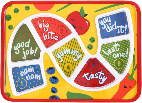 GSM Brands Kids Dinner Plate for Picky Eating Toddlers: Healthy Constructive Fun Meal Time, Divided Portions...