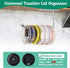 Tumbler Lid Organizer, Tumbler Lid Storage,Space Saving Lid holder,Stainless Steel Wall-Mounted Cup Lid Hook/Self-Adhesive Tumbler Lid Hanger for ...
