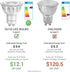 GU10 LED Light Bulbs, 3000K Warm White MR16 Dimmable GU10 Bulb Replacement for Recessed Track Lighting, 5W 500LM LED Bulbs 40° Spotlight for Kitch...