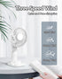 Portable Handheld Fan, Portable Fan Rechargeable, Quiet Personal Fan for Travel Using, White, Blue...