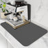 Coffee Mat Dish Drying Mat - 12"x 19'' Coffee Bar Mat for Countertop, Hide Stain Absorbent Spill Mat, Rubber Backing, Coffee Bar Accessories Fit C...