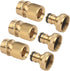 3Sets of Brass Male and Female 3/4 Inch Water Hose Quick Connect Fitting Garden Quick Release Hose Connector...