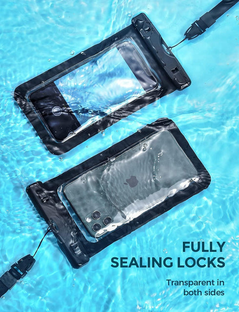 Waterproof Phone Pouch, IPX8 Waterproof Phone Case Cellphone Dry Bag Compatible for iPhone 15 14 13 12 Pro, Galaxy S20/S10/S9/S8 for Beach Pooling...
