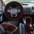 1 Set 4 Pcs Fluffy Steering Wheel Cover&Handbrake Cover&Gear Shift Cover&Fluffy Auto Center Console Cover Faux Wool Steering Wheel Covers for Wome...