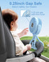 Portable Stroller Fan for Travel, LED Night Light Clip on Fans Operated by Rechargeable Battery, Cordless Fan with Tripod Car Seat Baby Pram (Blue...