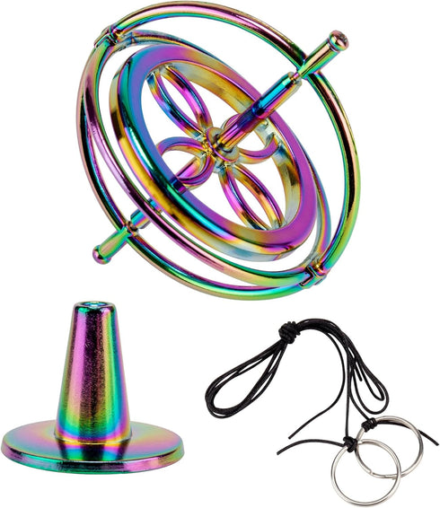 Gyroscope Toy Metal Anti Gravity Rotating Desk Gyroscope Flying Motion Balance Physics Toy Educational Training Gift...