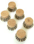 6 pcs Wooden Dish Brush Replacement Heads Made of Renewable Bamboo Wood and Natural Bristle Fiber, Durable, Long Lasting (Palm/Coconut Fiber Brist...