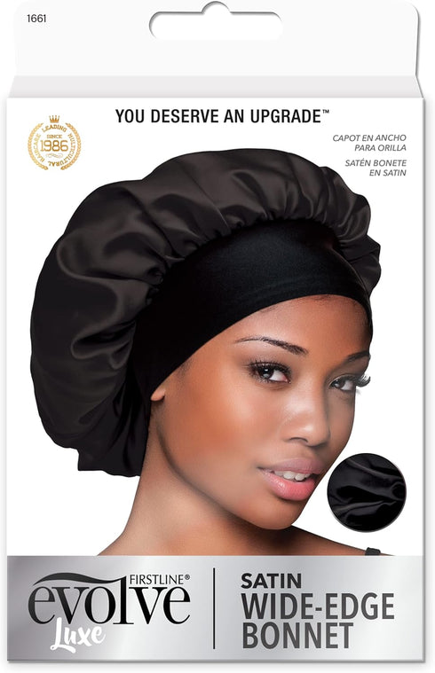 Evolve Satin Wide Edge Bonnet Black...