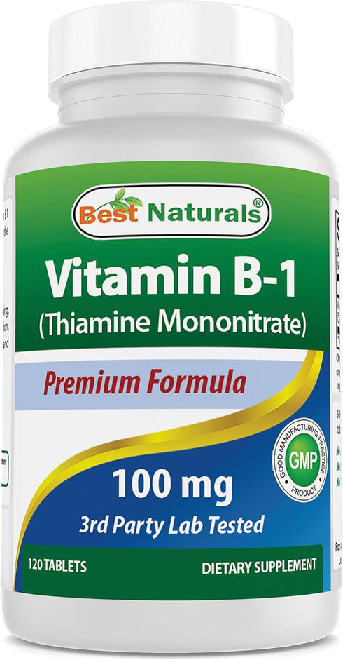 Best Naturals Vitamin B1 as Thiamine Mononitrate 100 mg 120 Tablets (120 Count (Pack of 1))...